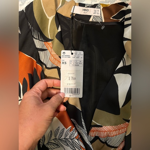 NEW MNG DRESS floral midi sheath - Picture 6 of 12